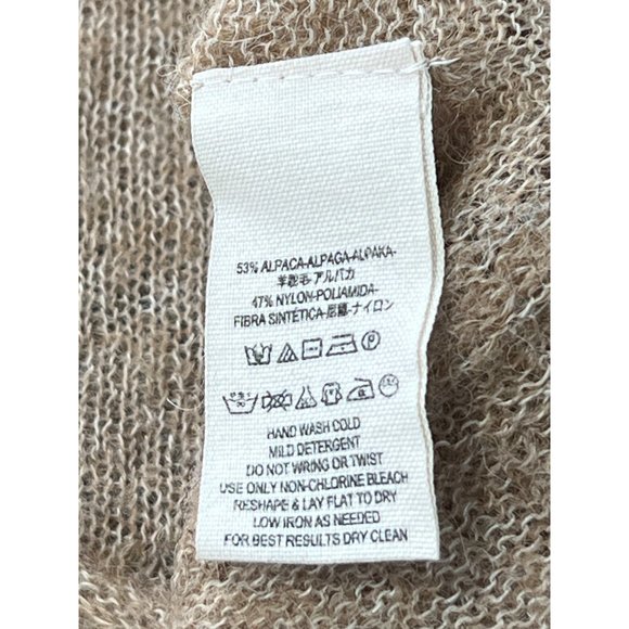 Free People Twelve Rose Oversized Pullover Sweater Women S Chevron Alpaca - Picture 8 of 8